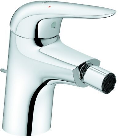 Grohe Eurostyle Bidetarmatur 23720003 chrom, mit Ablaufgarnitur, Griff geschlossen