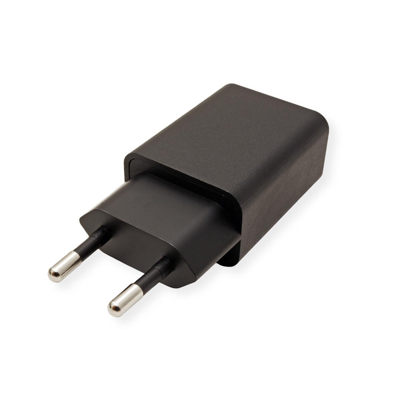 Value USB QC3.0 Charger mit Euro-Stecker, 1 Port, 18W (18 W, 1 Port) (19.99.1092)