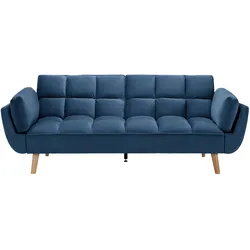 Schlafsofa Cora Blau Samt