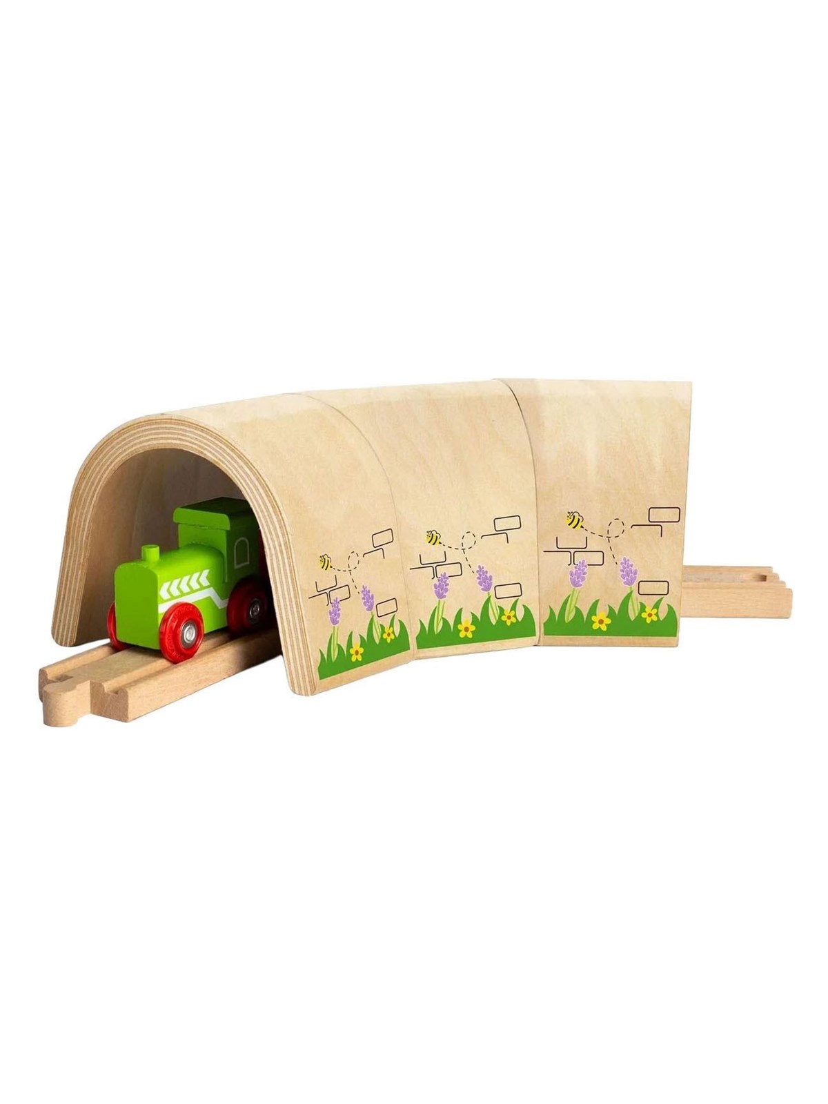 Bigjigs Wooden Train Tunnel - 3-piece