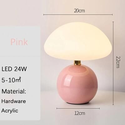 Uplifted Finds Modern USB Socket Decorative Table Lamp With Dimmable Ambient Lighting pink