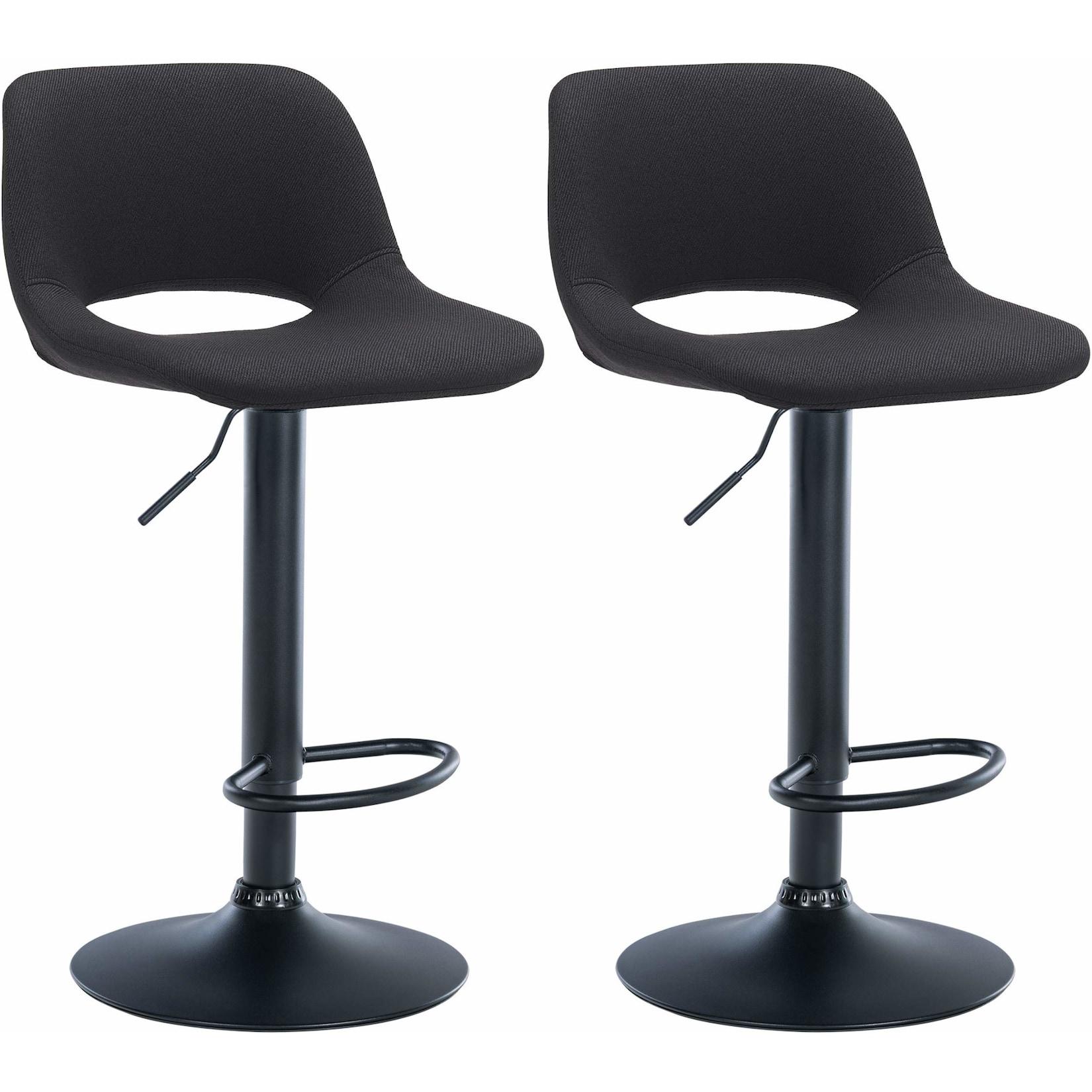 CLP 2er Set Barhocker Camden I Stoff-Bezug