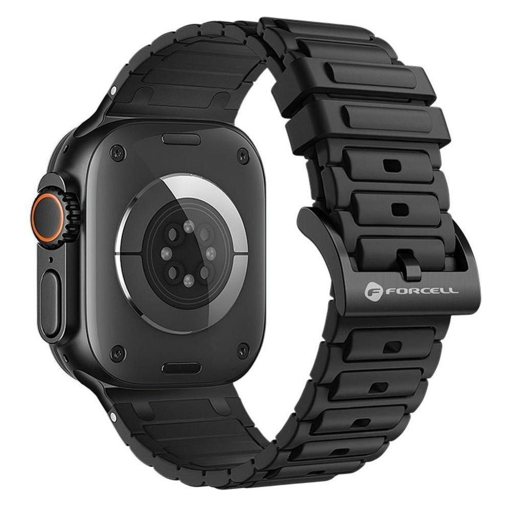 Forcell Strap F-DESIGN FA06 silicone strap for APPLE Watch 38 / 40 / 41 mm black (Silicone) (5903396392610)