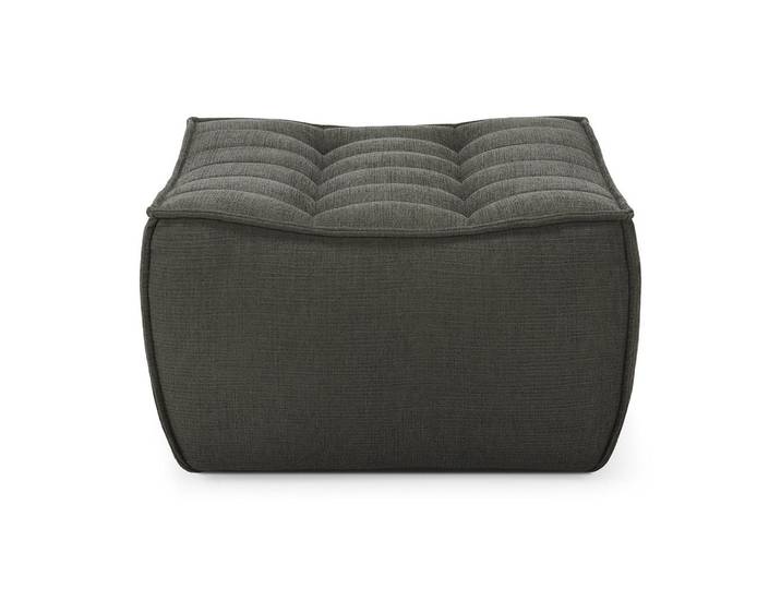 ETHNICRAFT pouf ottomane N701 (Musc - Tissu recyclé écologique)