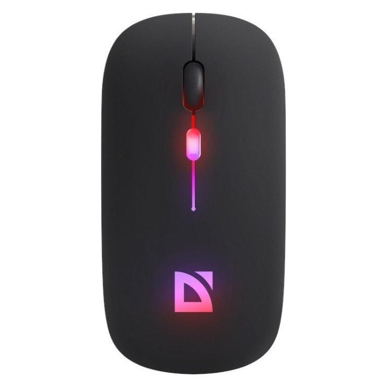 Defender Mysz bezprzewodowa silent click TOUCH MM-997 akumulator 800/1200/1600 DPI czarna (Kabellos) (52997)