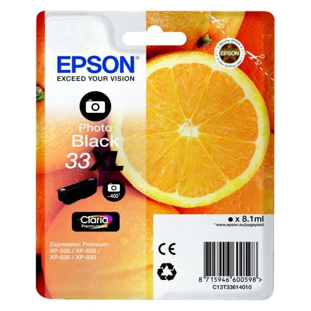 Inkadoo Epson C13T3361402033XL Tintenpatrone schwarz foto Radio Frequency 400 Seiten 400 Fotos 8.1ml (PBK) (C13T33614020)