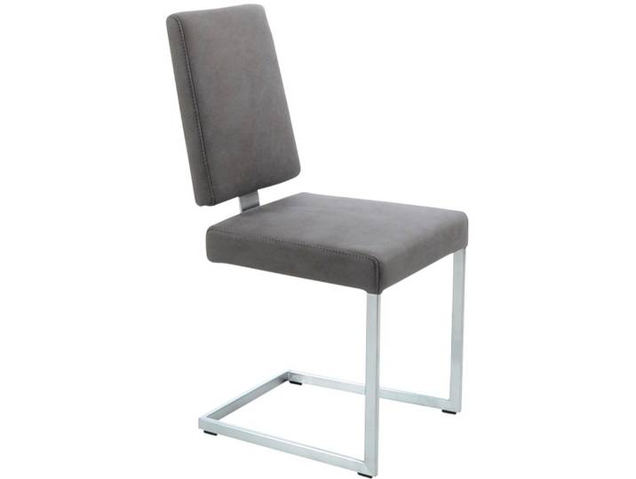 K+W Komfort & Wohnen Freischwinger, stabiles Hochkantgestell, in Leder oder Microfaser