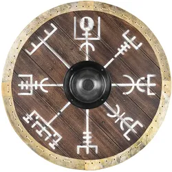 Wikingerschild mit Rohaut Umrandung