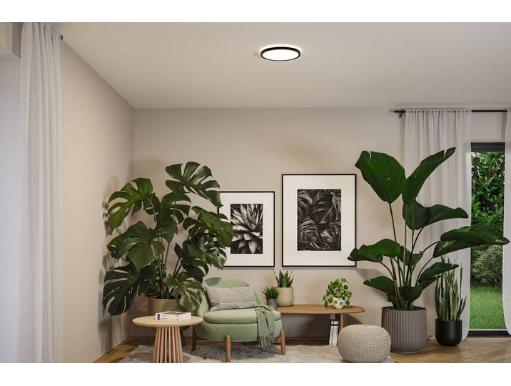 Plafonnier LED Select R Ø 29cm Noir/Noir Polypropylène LED Module LED