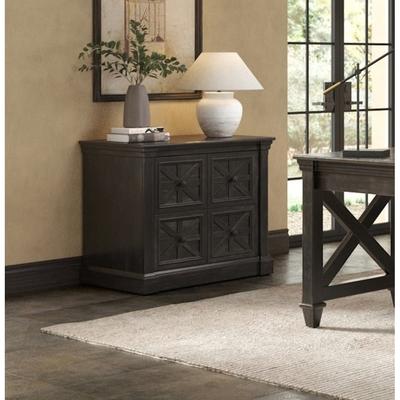 Martin Furniture Traditional Wood Lateral File, Storage File Drawer, Office File Drawer, Fully Assembled Dark Brown