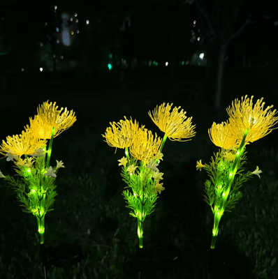 Inspire Essentials BloomGlow Solar Garden Flower Lights For Outdoor Lawn And Courtyard Decor yellow