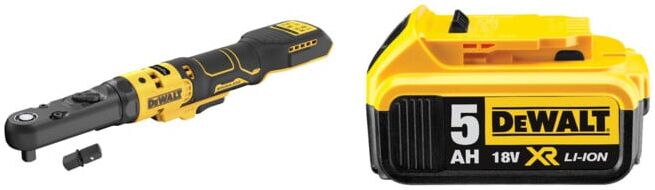 Set DeWalt Akku-Ratsche, 3/8-1/2Z, 18 V, Basisversion + Ersatz-Akku DCB184-XJ
