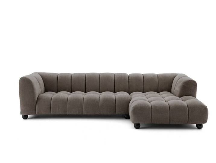 Muffo Ecksofa AMARO, Keine Schlaffunktion, Hochwertiger HR-Schaum, elegante Steppung
