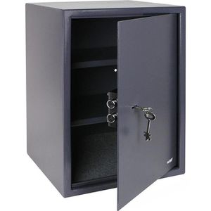 HMF Tresor 4920511 anthrazit, Möbeltresor, 17,5kg, 48l, mit Doppelbartschloss
