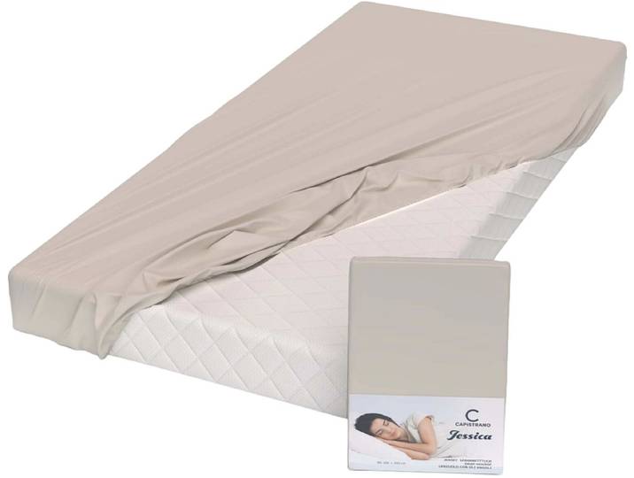 CAPISTRANO Fixleintuch JESSICA 90x200cm beige