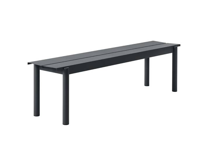 Muuto Banc Linear steel bench 170x34 cm Black