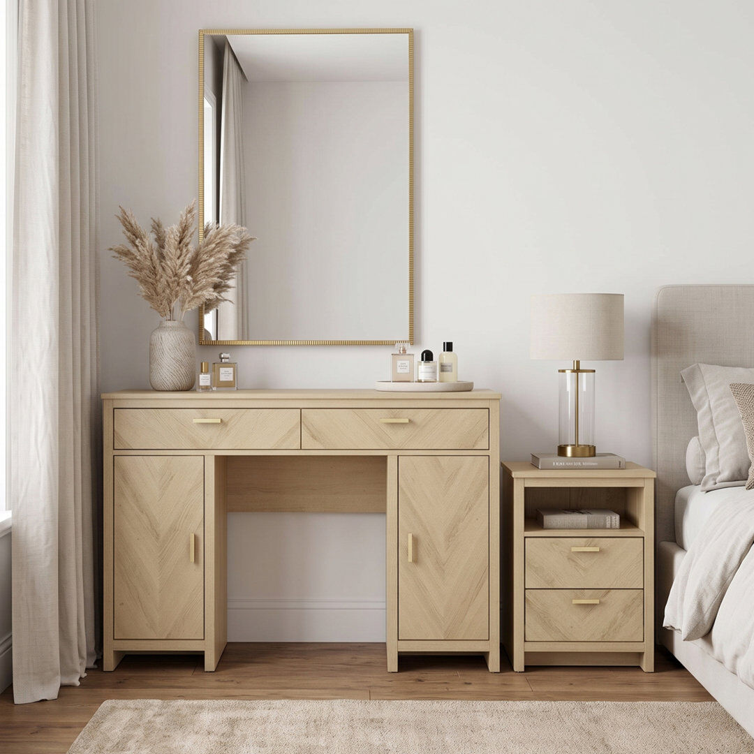 Gracie Oaks Adalinne Luxe Bedroom Duo Oslo Oak