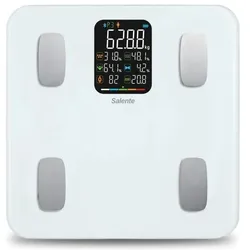 Salente, Personenwaage, MaxFit, chytrá osobní diagnostická fitness váha, Bluetooth, bílá (180 kg)