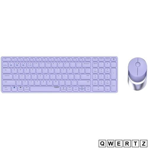 Rapoo 9750M Lila QWERTZ Kabelloses Multi-Mode-Deskset