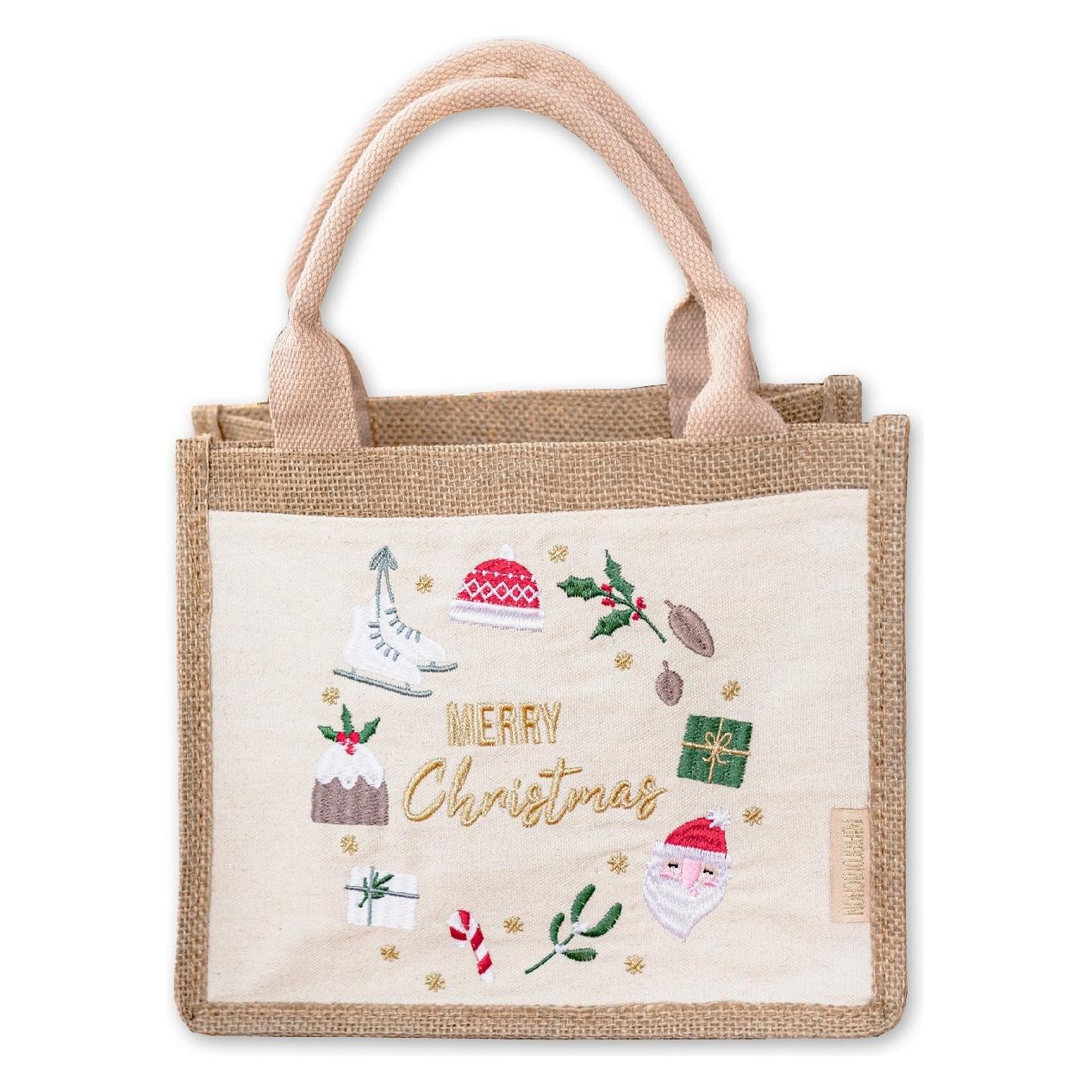 Papierdrachen Jutetasche zu Weihnachten - Merry Christmas (1x) (77420741)