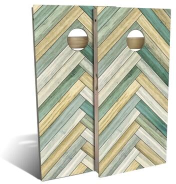 Skip's Garage Arrow Planks Outdoor Cornhole Board Set