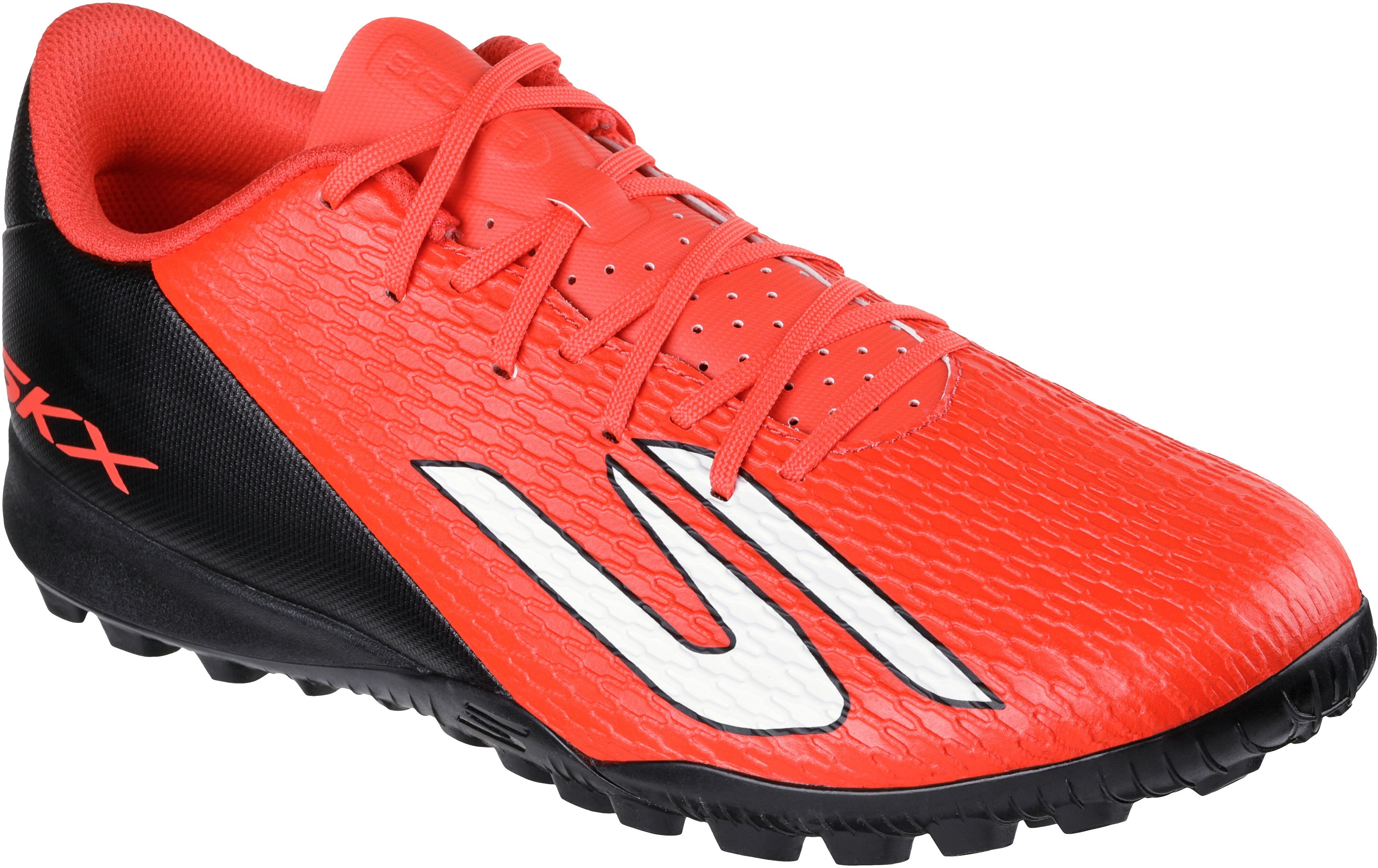 Fussballschuh SKECHERS "SKECHERS CLUB TF, Skechers Skx_2 Club Tf", Herren, Gr. 40, Textil, rdbk rot, schwarz, Lederimitat, Schuhe Fussballschuh, Schnürschuh, Sportschuh mit Turf Sohle rdbk rot, schwarz 40, Textil
