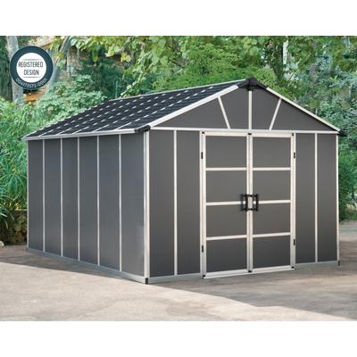 Gerätehaus PALRAM - CANOPIA "Yukon", grau, Aluminium, Kunststoff, Polycarbonat (PC), Gerätehäuser, mit lebenslang widerstandsfähigen Wandpaneelen
