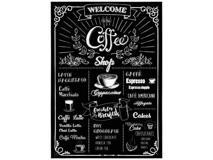 Wandtattoo KOMAR Coffeeshop - Grösse 50 x 70 cm , schwarz (schwarz, weiß), B:50cm H:70cm, Folie, Wandtattoos, Wandtattoo, selbstklebend, Wandsticker