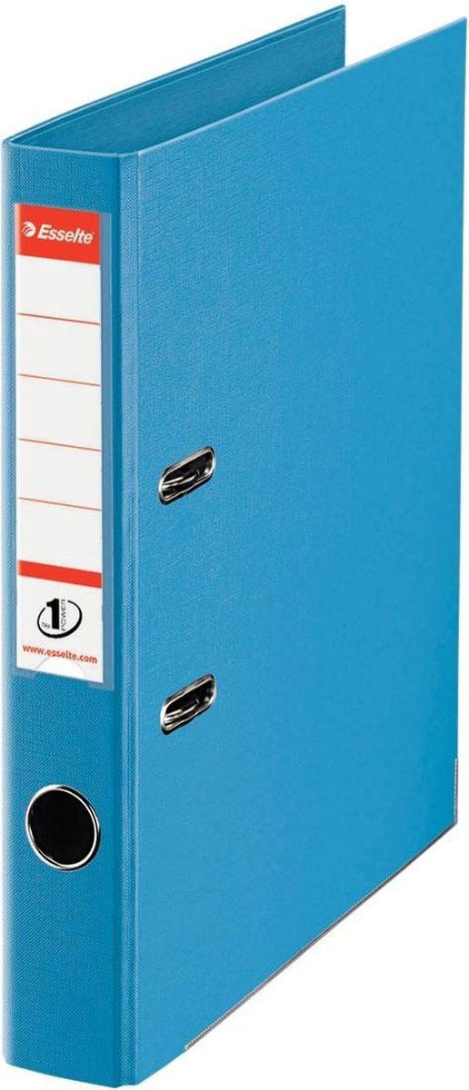 Esselte No.1 Power A4 Ordner 2-Rings Lichtblauw met een rugbreedte van 50mm en capaciteit van 350 vel
