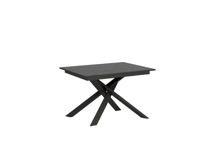Table extensible 80x120/180cm effet bois anthracite