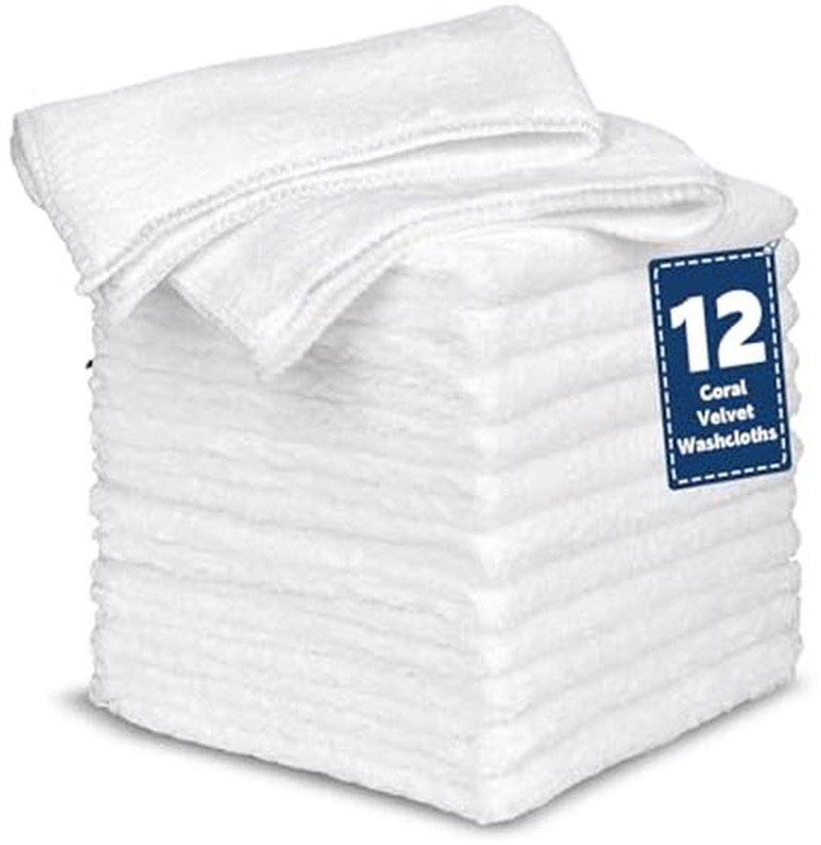 Set van 12 multifunctionele microvezel washandjes voor badkamer, hotel, spa en sportschool