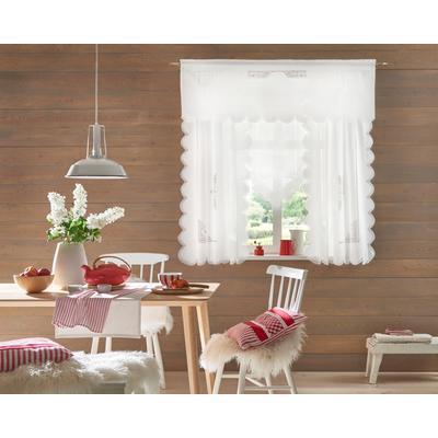 Querbehang "Wolfgangsee" Gr. 2, weiß, B:135cm H:45cm, Baumwolle, HOSSNER - ART OF HOME DECO, Gardinen