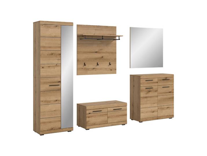 Garderobe SCOUT 5-teilig Eiche dunkel