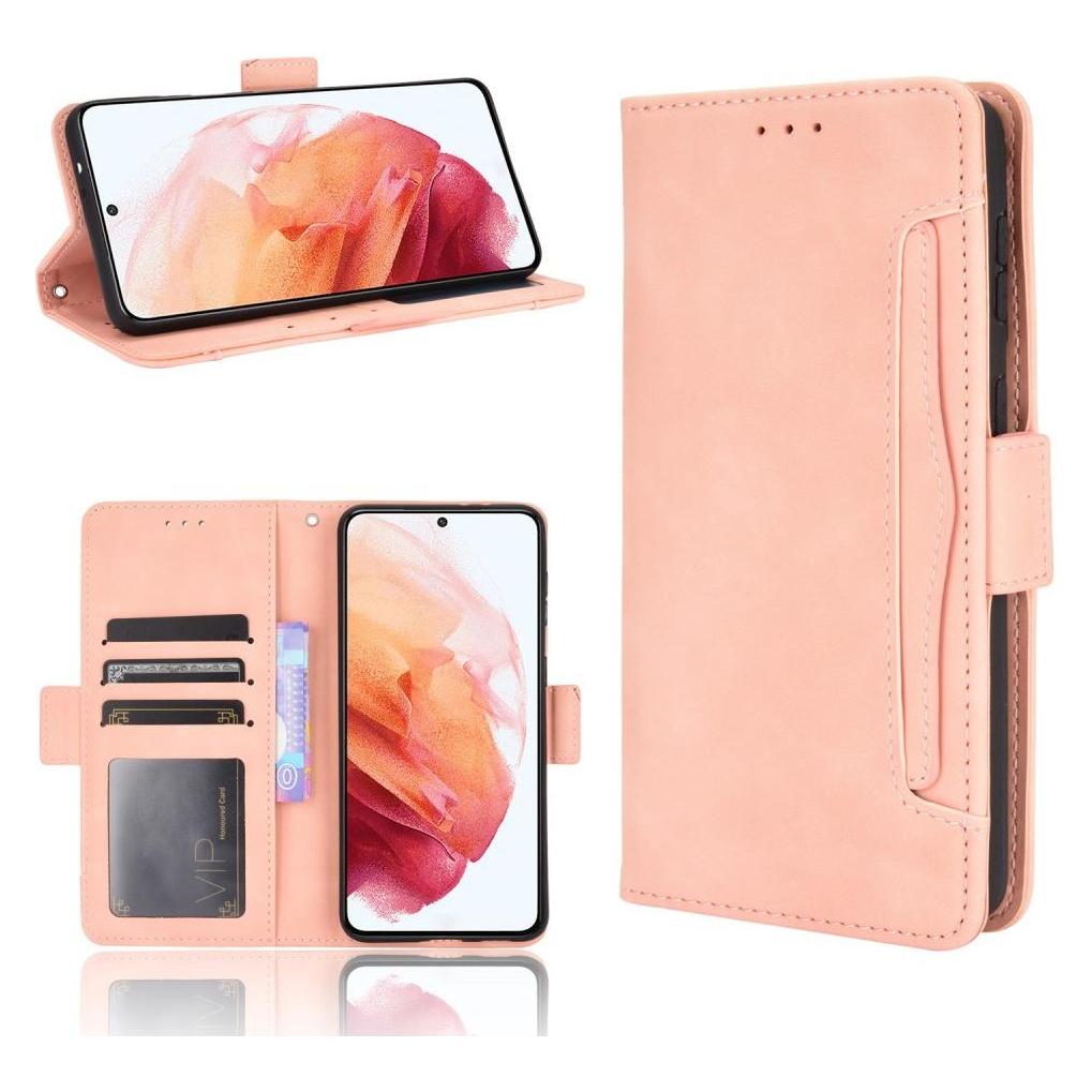Cover-Discount Galaxy S21+ - Etui mit vielen Kartenfächer rosa (Samsung Galaxy S21+) (101232902B)