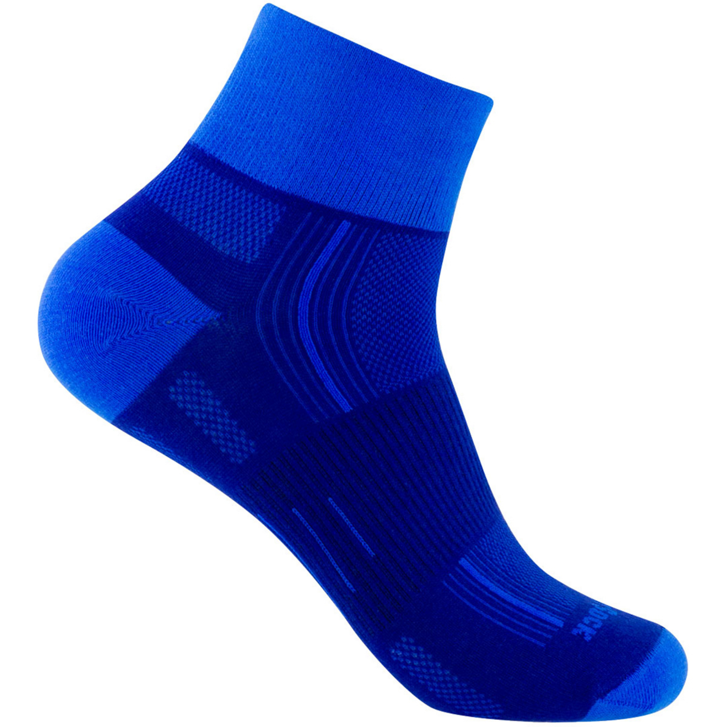 Wrightsock Stride Quarter Fahrradsocken blau Größe 45.5 Camping Hautfreundlich