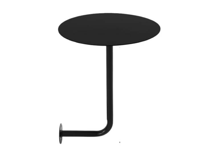 An Der Wand Montierter Runder Schwarzer Bartisch In L-Form Platzsparender Tisch – ideal for Kaffee(40cm)