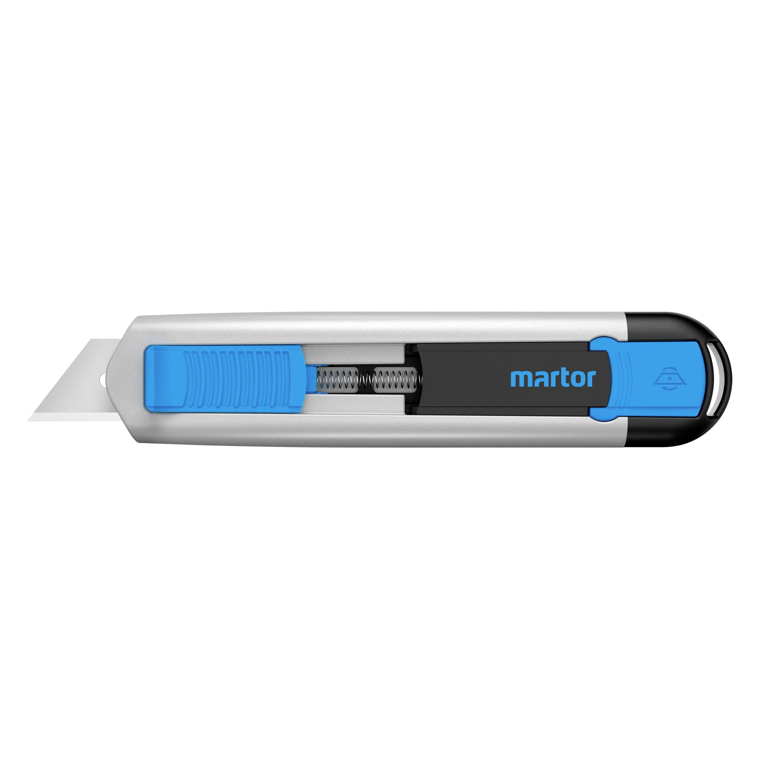 Martor Sicherheitsmesser SECUNORM 525, für Links- & Rechthänder, Schnitttiefe 21 mm, Auto-Kli... (52500410.02)
