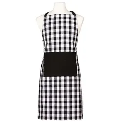 ladelle Schürze Gingham 70 x 89 cm Baumwolle Schwarz