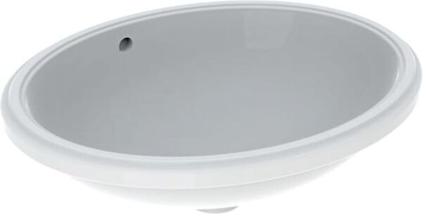 Geberit VariForm Unterbauwaschtisch 500753012 56x46cm, ohne Hahnloch, mit Überlauf, oval, weiß