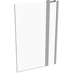 Hüppe, Badewanne, Design pure Badewannenabtrennung, mit festem Segment, 1-teilig, Breite 950mm, Höhe 1500mm (95 cm)