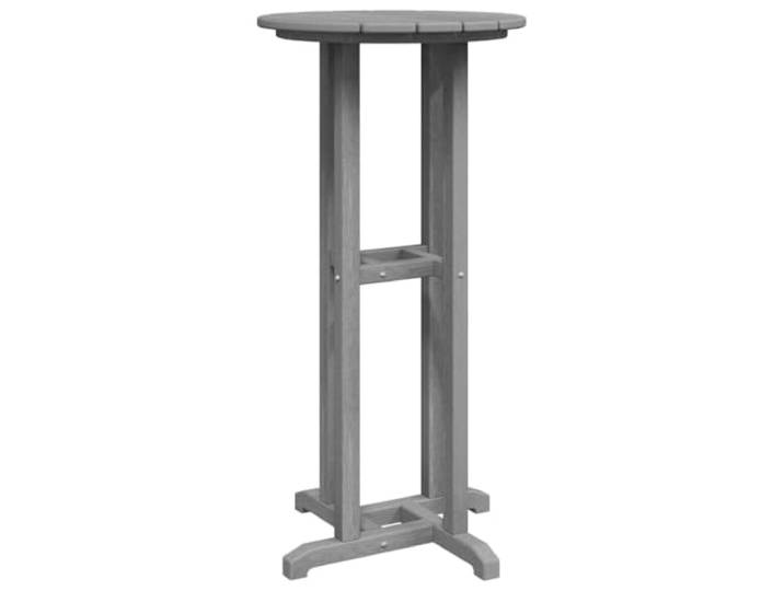 XHNIFBN Bartisch Hellgrau 55 x 55 x 107 cm aus wetterfestem Polyethylen Modernes Design platzsparender Stehtisch für Garten Terrasse Balkon und Outdoor Lounge