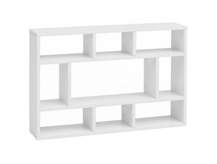 KADIMA DESIGN Wandregal Wandregal WL5.810 Weiß 75x51x16 cm Holz Hängeregal Modern, Design, Schmal, Dekoregal Schweberegal Wohnzimmer, Wandboard Freischwebend, Holzregal Regal für die Wand, Bücherregal