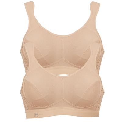 Sport-BH ANITA "Sport BH extreme control", Damen, Gr. 100, Cup D, beige (desert desert), Stoff, Obermaterial: 76% Polyester PES. 19% Polyamid PA. 5% Elasthan EL., BHs Sport-BH
