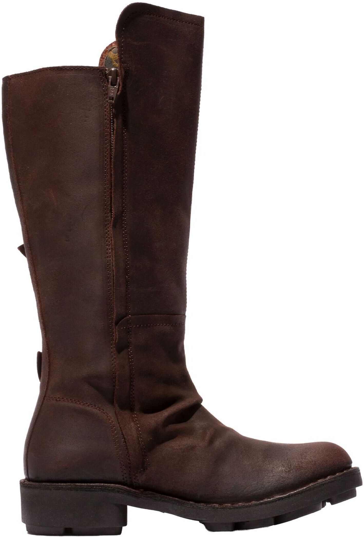 Stiefel FLY LONDON "Fly London Stiefel Veloursleder", Damen, Gr. 37, braun (dunkelbraun), Veloursleder, Schuhe Stiefel