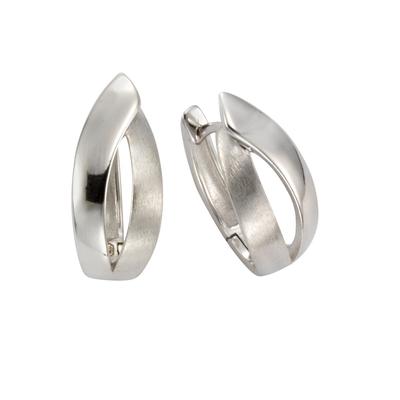 Paar Creolen VIVANCE "925 Silber rhodiniert 2,0cm", weiß, Ohrringe, Damen, one-size, Silber 925 (Sterlingsilber)