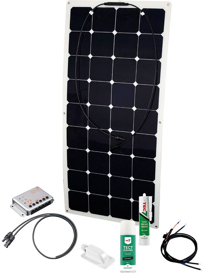 Solaranlage PHAESUN "Energy Generation Kit, Flex Rise 130 W", blau (dunkelblau), Solarmodule, Solaranlage