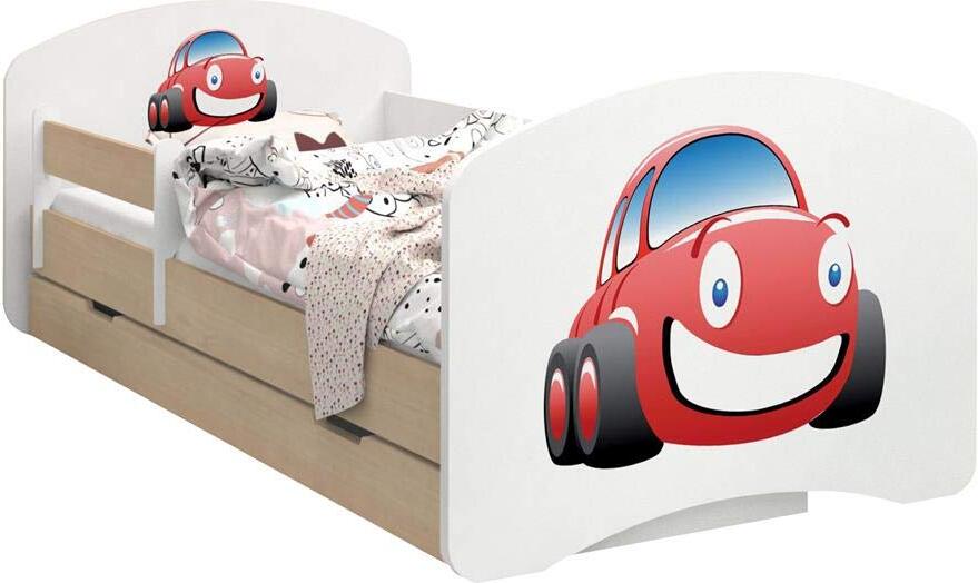 BDW Kinderbett, Doppelseitiges mit Schublade, Auto, 190/90