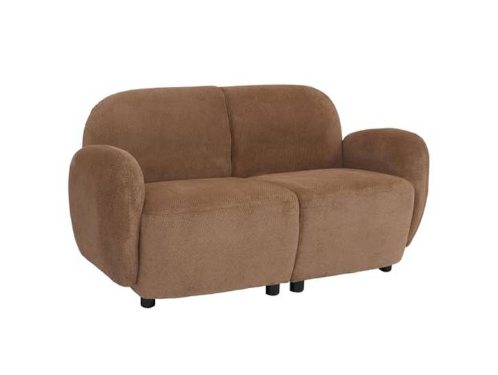 Mendler 2er-Sofa HWC-P33 Stoff/Textil Chenille (330 g/m²) - braun