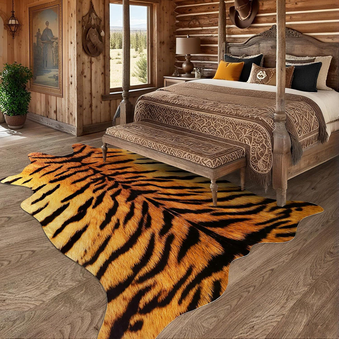 Brambly Cottage Animal Print Area Rug Brown 158*190cm