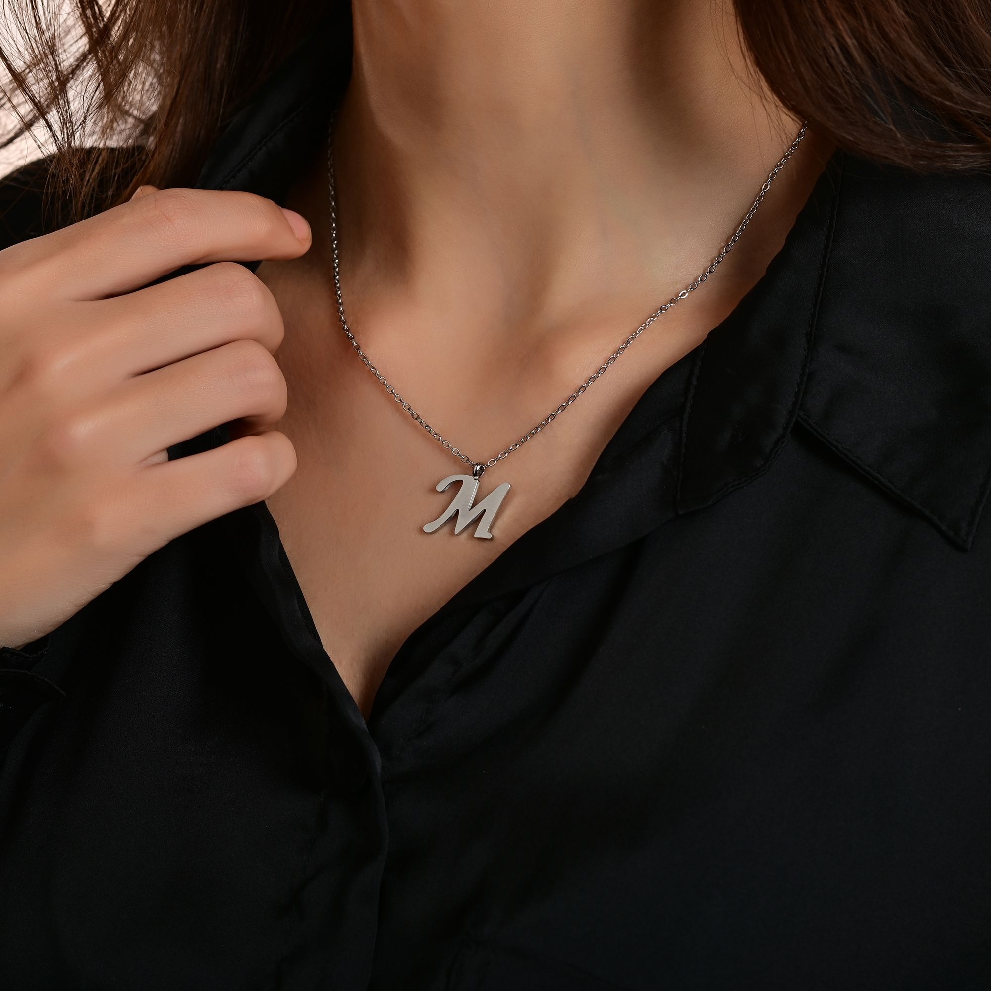 Kette ohne Anhänger ADELIA´S "Unisex Halskette mit Anhänger ¿ Buchstabe S aus Edelstahl" Gr. 48, silber, Halsketten, Kinder, Edelstahl, Kette ohne Anhänger